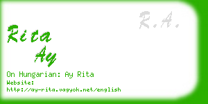 rita ay business card